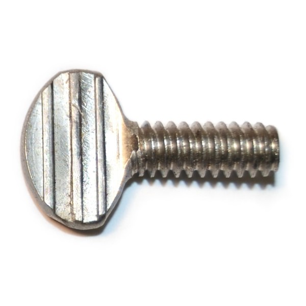 Midwest Fastener Thumb Screw, #10-24 Thread Size, Spade, Stainless Steel, 1/2 in Lg, 10 PK 31702